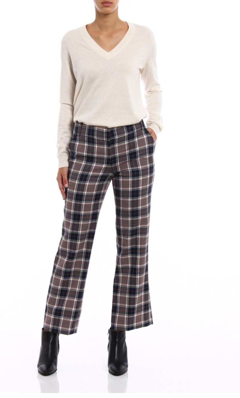 Tory Burch Garrett Tartan Plaid Trousers Women’s Size 8 Tailored